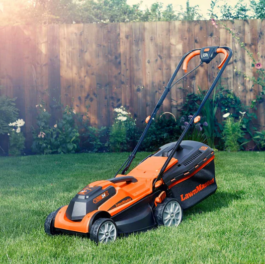 MX 24V 34cm Cordless Lawn Mower with Spare Battery CLMF2434G-01
